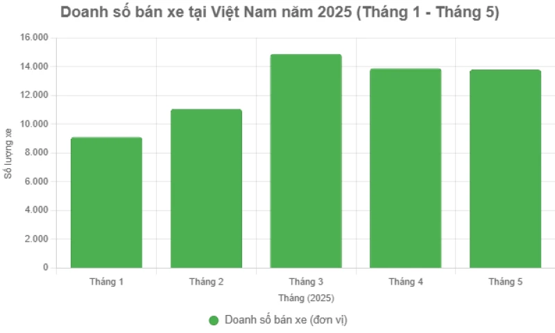 Doanh số bán xe tại Việt Nam 2025