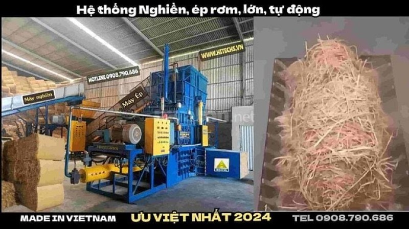 Máy Ép Rơm Thành Khối Lớn Tự Động Hitech-SBP5T Máy Ép Rơm Thành Khối Lớn Tự Động Hitech-SBP5T