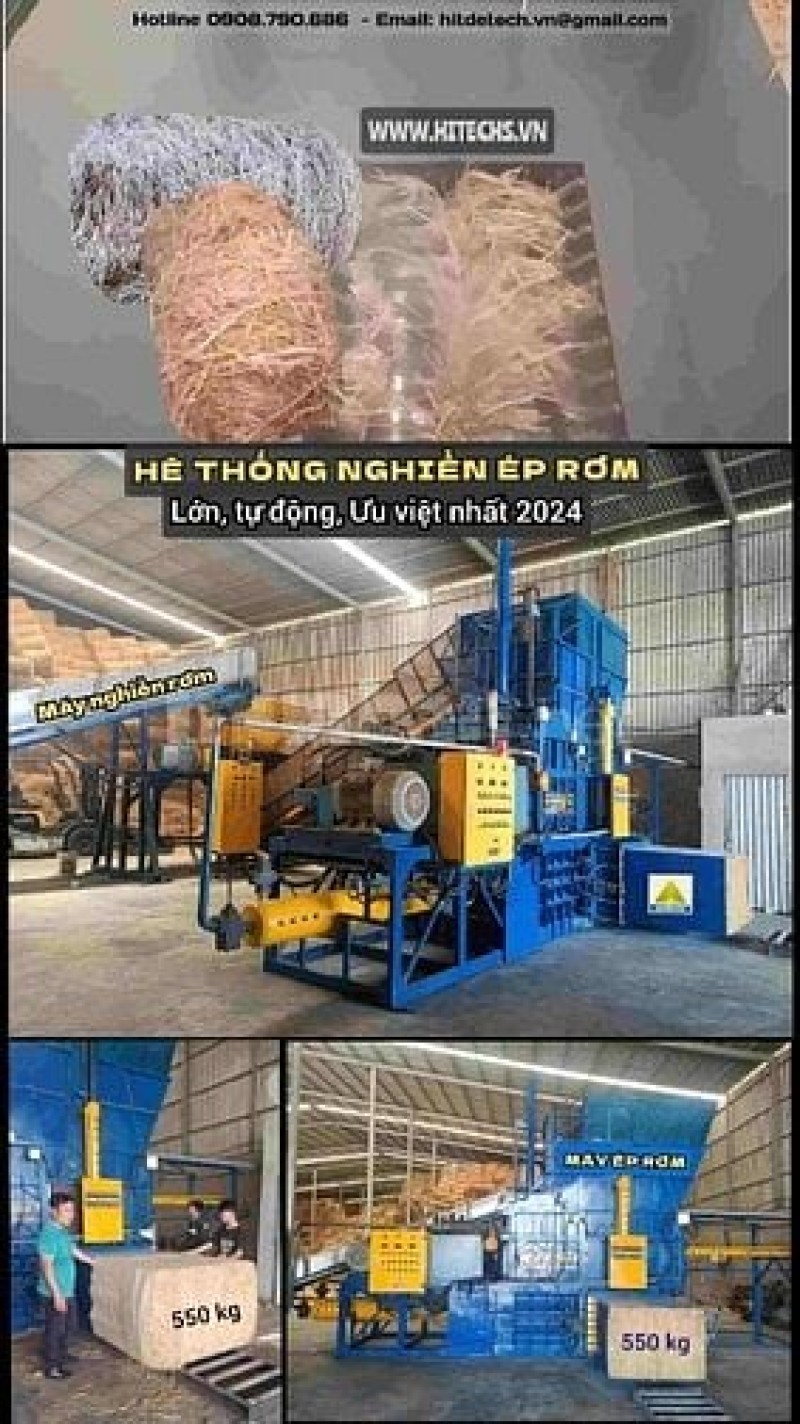 Máy Ép Rơm Thành Khối Lớn Tự Động Hitech-SBP5T Máy Ép Rơm Thành Khối Lớn Tự Động Hitech-SBP5T
